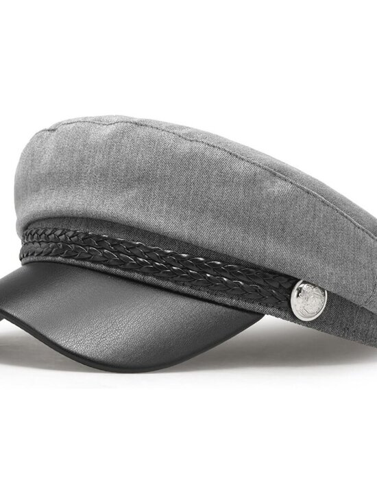 Women\'s Newsboy Cap Fiddler Caps Classic Beret Hat Fisherman Flat Hats Grey main image 6